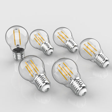 Classic Non-Dimmable G45-4W LED Edison Glass Bulbs with E26 Base - JONATHAN Y